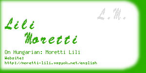 lili moretti business card